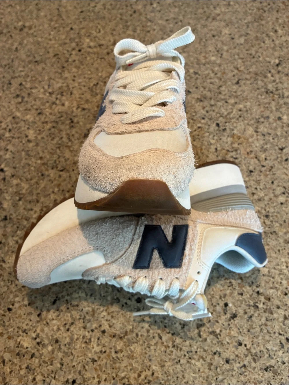 7.5W New Balance 574+ 'Moonbeam Dark Arctic Grey'